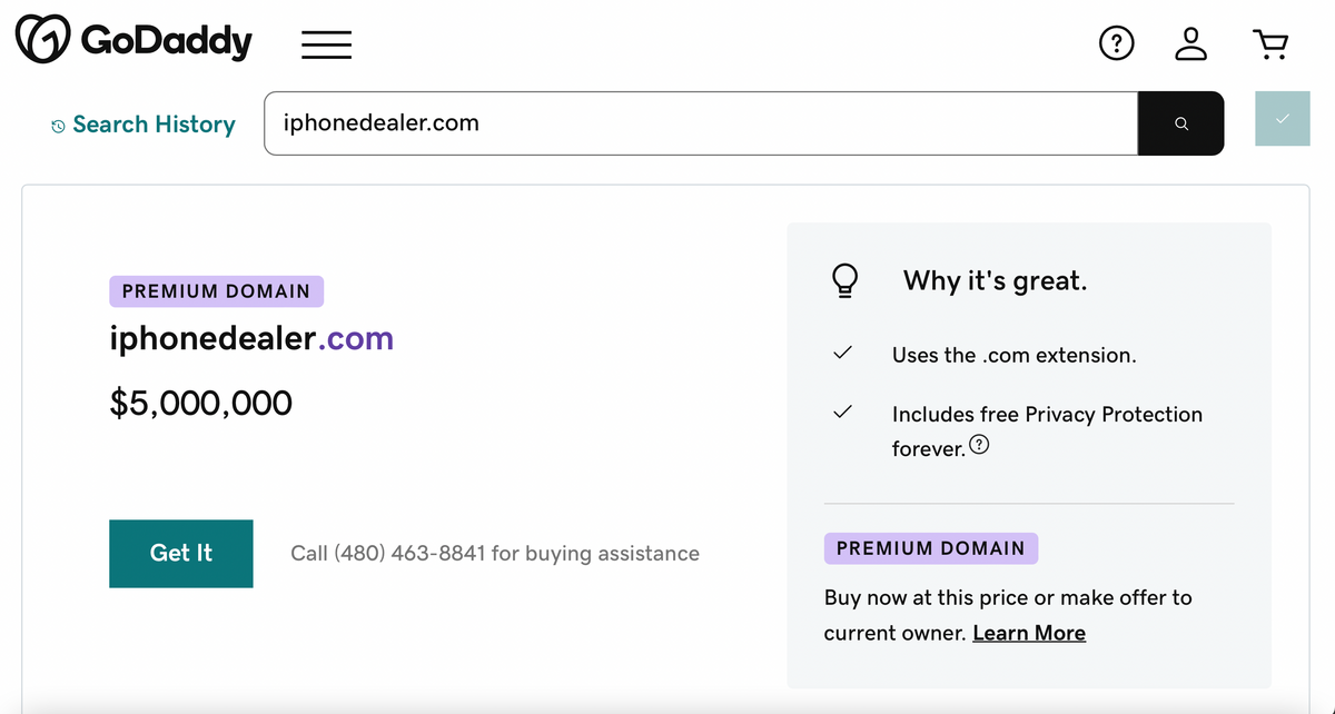 What is iPhoneDealer.com Worth? $5 Million Dollars at Godaddy.com What is iPhoneDealer.com Worth? $5 Million Dollars at Godaddy.com What is iPhoneDealer.com Worth? $5 Million Dollars at Godaddy.com #iphonedealer @iphonedealer USA